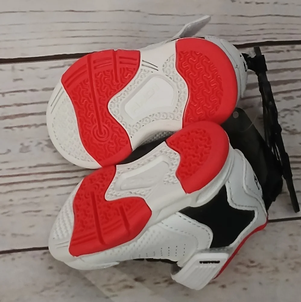 And1 major infant adaptive footwear shoes, sneakers white, black, red size 2